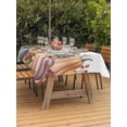 thumbnail image 2 of Outdoor Tablecloth with Umbrella Hole and Zipper, Fall Pumpkin Rectangle Table Cloth 54x80 Inch Waterproof Tablecloth, Pink Orange Blue Thanksgiving Leaves Fruit Picnic Table Cover for Patio Camping, 2 of 7
