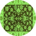 thumbnail image 1 of Ahgly Company Indoor Round Oriental Green Traditional Area Rugs, 8' Round, 1 of 4