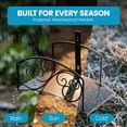 thumbnail image 3 of Gardenised Metal Wall-Mount Classic Swirl Hose Holder Heavy-Duty Outdoor Hanger and Water Hose Organizer with Sturdy Reel Hooks & Screws for Yard Lawn Garden Patio Landscaping and Home Use, Bronze, 3 of 7