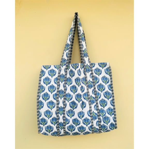 Handmade Quilted Cotton Tote Bag