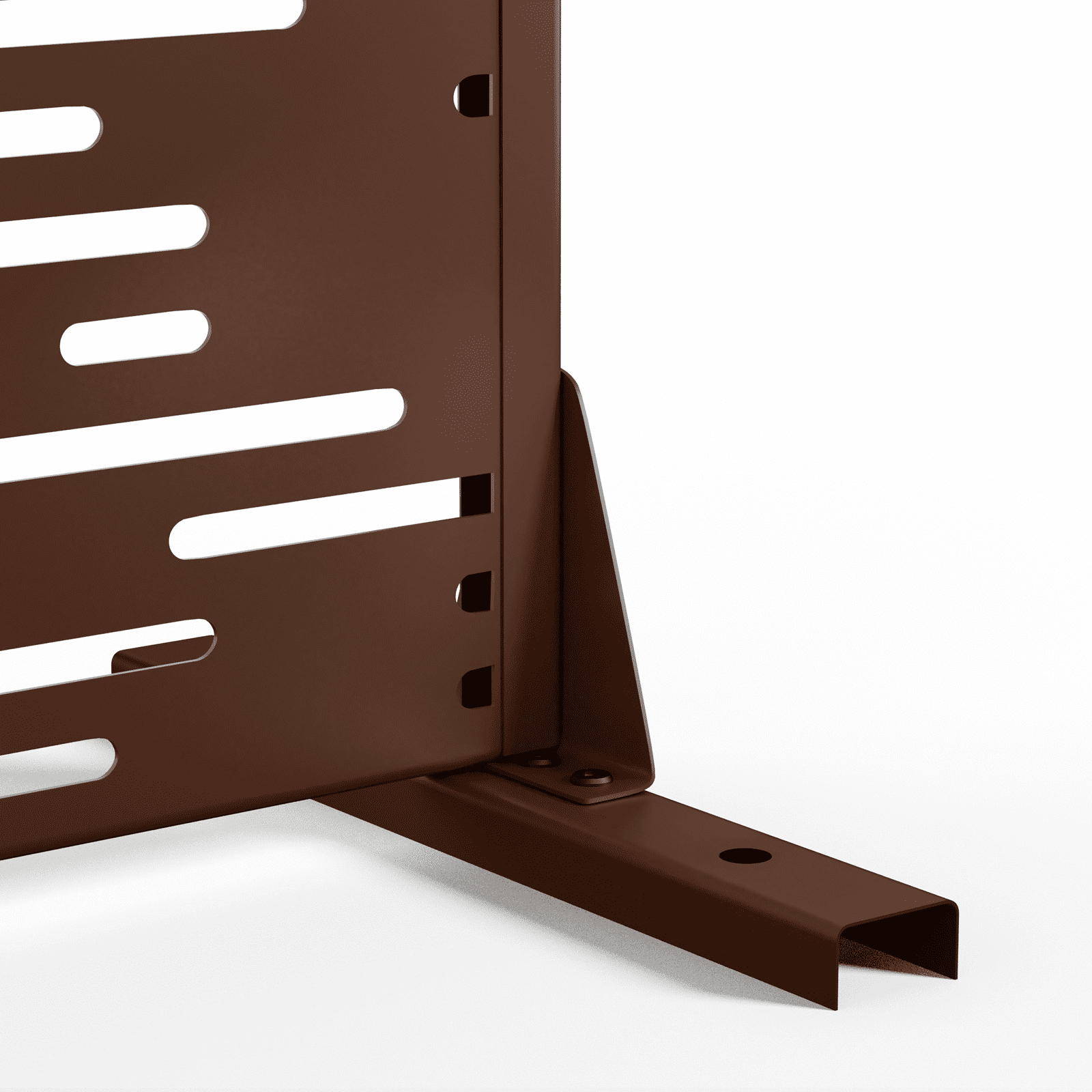 MAYEERTY 72"x47"x16" Outdoor Privacy Screen with Stand Metal Balcony Decorative Screen,Brown