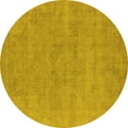 thumbnail image 1 of Ahgly Company Machine Washable Indoor Round Oriental Yellow Industrial Area Rugs, 5' Round, 1 of 4