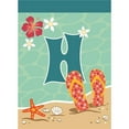 thumbnail image 1 of Magnolia Garden Flags M030026 Flip Flop Monogram H Polyester Garden Flag, 1 of 1