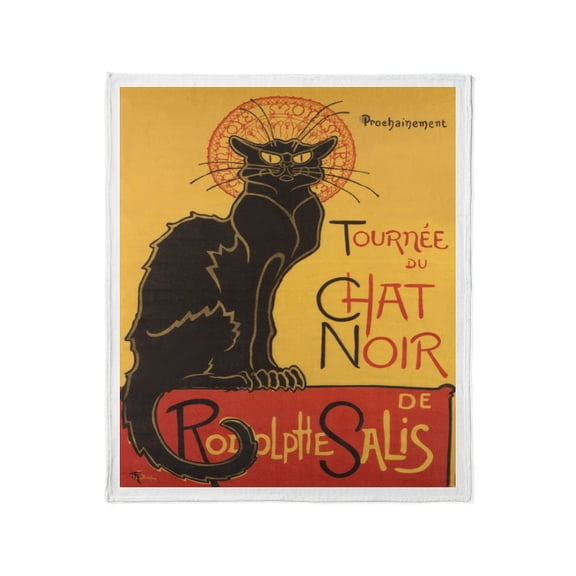CafePress - Le Chat Noir Throw Blanket - Soft Fleece Throw Blanket, 50"x60" for All Ages