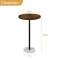 thumbnail image 3 of Oumilen Indoor Modern Marble Circle End Table, Brown, 3 of 4