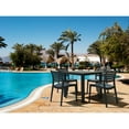 thumbnail image 3 of Luxury Commercial Living 31.5" Black Square Outdoor Patio Dining Table, 3 of 3