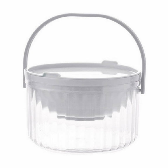 HJQEQVD 30oz Chilled Serving Bowl with Ice Compartment & Lid - Cold Dip Pasta Fruit Salad Bar Container for Parties Buffets & Dressing Display