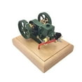 thumbnail image 3 of Mini Four-Stroke Gasoline Engine Model Kit, Brass Stainless Steel on Wood Base, Desktop Collectible Gift for Adults & Hobbyists, 3 of 6
