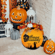 thumbnail image 5 of Letrero de bruja de Halloween colgante de madera, halloween redondo para fiesta familiar de halloween decoración al aire libre Adepaton CPB-CJZ94-3, 5 of 5