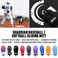 Guardian Baseball Sliding Mitt Pack of (2) Youth and Adult Sizes