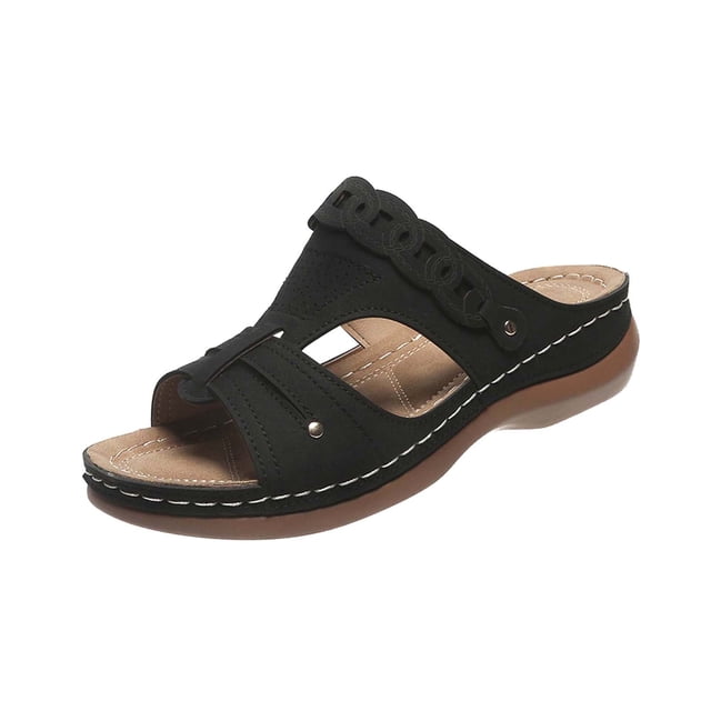 Amzcrzy Zapatos de mujer,Zapatos de mujer,Zapatillas de mujer, Sandalias de plataforma para mujer, talla grande, punta abierta, estilo informal, minimalistas, de charol. Sandalias Mujer Zapatillas De