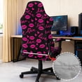 thumbnail image 3 of TSOVTHRID Pink Lips Love Heart Print Computer Game Chair Slipcovers 4 PCS Stretchy Office Chair Covers for Reclining Racing Gaming Chairs with Armrest Covers for Home Valentine's Day Decor, 3 of 7