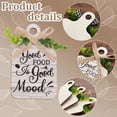 thumbnail image 4 of 4pcs Kitchen Wall Decor Wood Sign Eat Wooden Cutting Board Sign Farmhouse Tiered Tray with Hemp Rope Wall Art Rustic Wall Decor for Home Kitchen Dining Living Room Bar Cafe 5.9x3.5 inch, 4 of 6