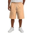 thumbnail image 3 of Delconic Men Gingham Plaid Quick Dry Casual Knee Length Shorts Elastic Drawstring Waist Side Pocket Loose Fit Short Pants For Summer Beach Daily Walking Outdoor Vacation Wear Orange L, 3 of 5