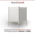 thumbnail image 6 of 44in H x 36in W (2 Panels) No Dig Enclo Waverly Vinyl Privacy Screen, Outdoor Privacy Screen Panels, Trash Can Enclosure, Air Conditioner Fence, Pool Equipment Enclosure, EC18010, 6 of 11