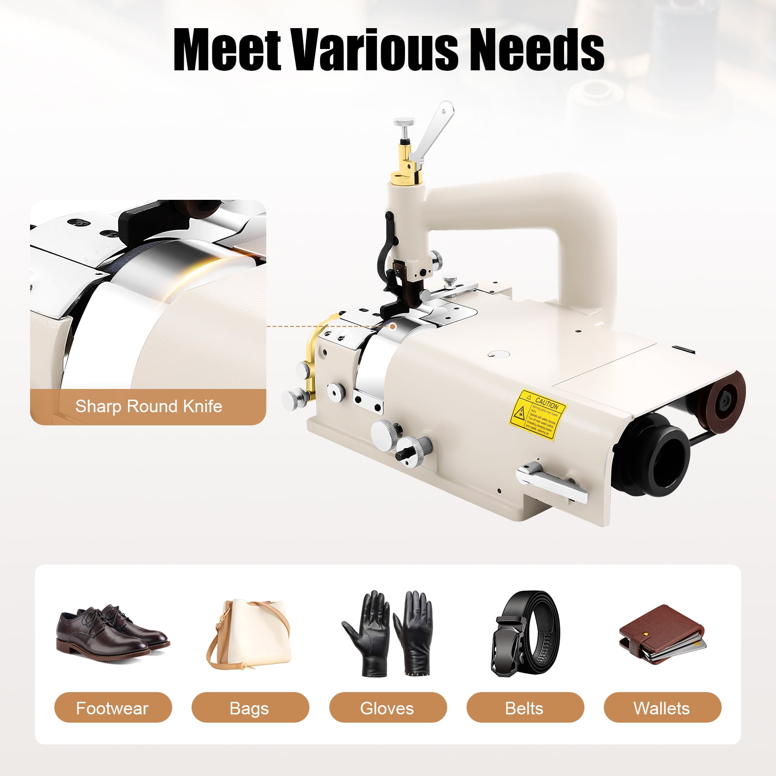 ChicHomey Electric Leather Skiving Machine,​​High-Performance Professional Edge Skiving Machine,Durable Workshop Tool for Leather/Fabric Crafting