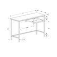 thumbnail image 2 of Monarch Specialties Computer Desk, Home Office, Laptop, 48"l, Work, Metal, Laminate, White, Grey, Contemporary, Modern, 2 of 3