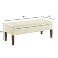 thumbnail image 4 of Plush Tufted Storage Bench Velvet with Wood Frame, 48 " Stylish Seating Solution for Bedroom, Living Room, or Entryway, 4 of 7