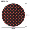 thumbnail image 6 of Red Strawberry Plants Black Pattern Round Tablecloth 60"x60",Wrinkle Wipeable Table Cloth for Kitchen Dining Room Picnic Patio Party, 6 of 6