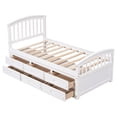 thumbnail image 4 of Aukfa 6 Drawers Platform Storage Bed, Solid Wood Captain Bed, Twin Size - White, 4 of 9