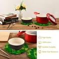 thumbnail image 6 of GZHJMY St. Patrick's Day Clover Round Trivets Pot Holders 2 Pcs, Heat Resistant Cotton Thread Weave Trivets for Hot Dishes, Cooking, Baking, Farmhouse, Kitchen Decor for Kitchen Pans Bowl Teapot, 6 of 7
