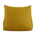 thumbnail image 2 of WOWMAX Linen PP-Cotton Filled Triangular Wedge Pillow Positioning Support Reading Backrest Cushion for Sofa Bed Day Bed and Upholstered Headboard with Removable and Washable Cover Yellow 23.5 Inches, 2 of 7