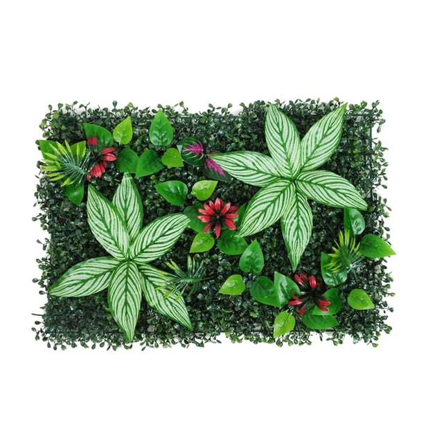 Pared de plantas artificiales, decoración de fondo de pared con vegetación, valla de privacidad para jardín Estilo G