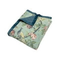 thumbnail image 2 of Benjara BM294311 60 in. Butterflies & Songbirds & Microfiber Eden Throw Blanket, Green & Blue, 2 of 5