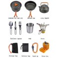 thumbnail image 4 of 1 juego de ollas al aire libre, sartenes, utensilios de cocina para acampar, juego de cocina para picnic, vajilla antiadherente, estilo A naranja, 11 Feliz Sencillez, 4 of 5