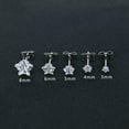 thumbnail image 3 of QQTDFG 1 Pair Stainless Steel Ear Stud Star CZ Stud Earring Helix Piercing Body Jewelry-White-8mm, 3 of 9