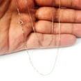 thumbnail image 6 of JewelStop 10k White Gold 0.45mm Shiny Box Chain Necklace with Spring Ring Clasp- 16" 18" 20", 6 of 9