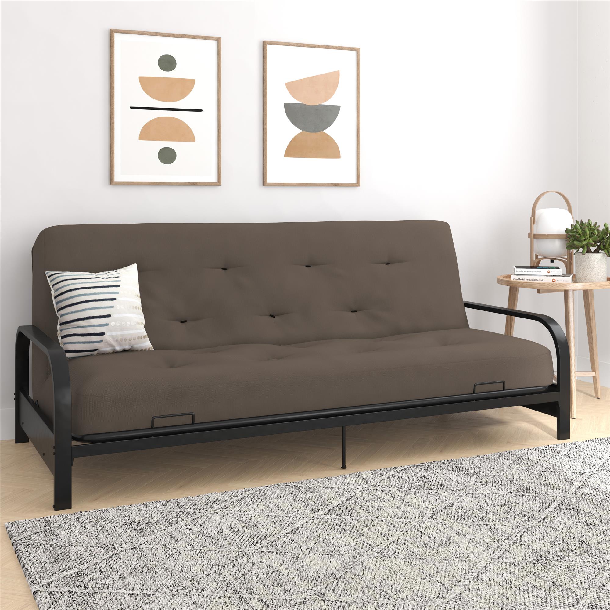 Signature Sleep Trule 8" Innerspring Futon Mattress, Microfiber, Full, Taupe Gray