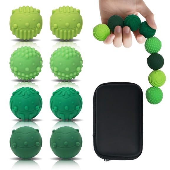 8PCS Silicone Magnetic Balls Fidget Toys for Adults Teens, Stress Relief Sensory Toy for Autism ADHD Anxiety, Office Desk Fun Textures Gadgets, Stocking Stuffers Gift for Women Men Teen