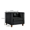 thumbnail image 2 of Uspridefurniture Arcola 32" Rolled Arm Chair,Black, 2 of 4