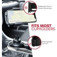thumbnail image 5 of Macally Car Cup Holder Phone Mount - Adjustable 5" Gooseneck with Cable Hanger - for Phones 2" - 3.74" Wide (iPhone, Galaxy, Pixel, Etc) and Most Vehicles - Sturdy Cup Phone Holder for Car SUV Truck, 5 of 7