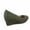 Khaki, variant on Doris-21 Women's Causal Round Toe Low Wedge Heel Shoes