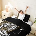 thumbnail image 3 of Castle Fairy Split Camo Bass Print Twin Duvet Cover,White Fish Rod Two-Tone Layout Twin Bedding,Moss Black,Black Reversible,2pcs,No Comforter,1 Duvet Cover and 1 Pillowcase, 3 of 6