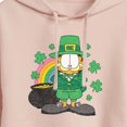 thumbnail image 3 of Garfield -  Rainbow Shamrocks - Juniors Cropped Pullover Hoodie, 3 of 5