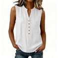 thumbnail image 5 of SwiftWear Women's Summer Button Down Tank Top Soft V-Neck Sleeveless Cami, Relaxed Fit Casual Cotton Tunic Tops, 5 of 9