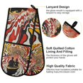 thumbnail image 2 of Yayeee Double Oven Mitt Kitchen Heat Resistant Baking 35" x7" Quilted Glove, Abstract Boat Ride, 2 of 6