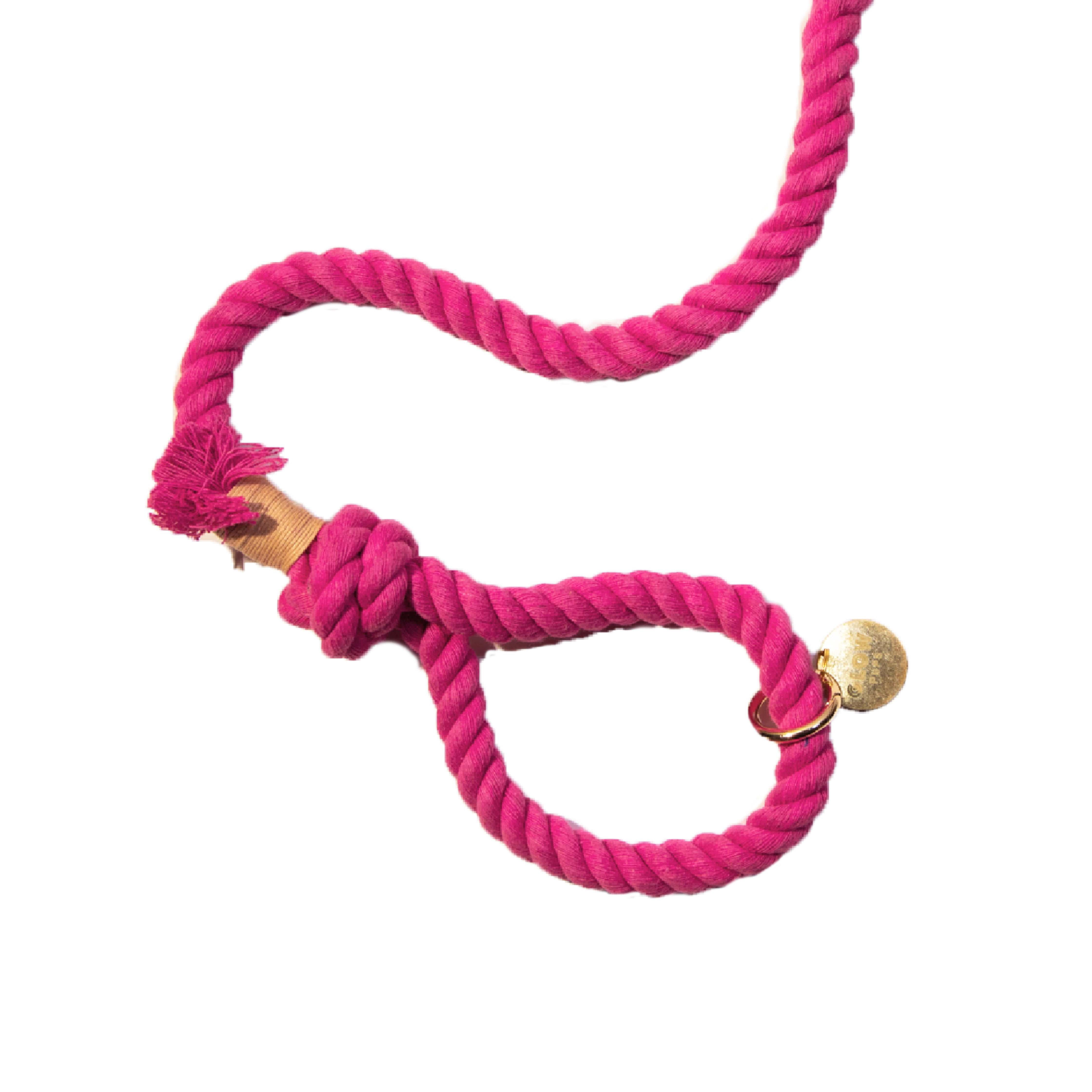 Dark Pink Boho Chic Style Dog Leash - Glow Pups