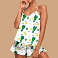 thumbnail image 2 of DeHolifer Pajamas Sets for Women Cute Floral Printed V-Neck Tank Top and Shorts Soft 2 Piece Lounge Set White S, 2 of 8