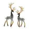 thumbnail image 3 of GROWTH TANK 2 Pieces Decorative Deer Figurines Fortune Table for Holiday Bookshelf Party Black, 3 of 9