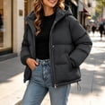 thumbnail image 5 of Xdegoge Womens Puffer Jacket Zip Up Thick Insulated Quilted Padded Winter Coat with Pockets Cold Weather Warm Hooded Outerwear,Sizes M-4Xl, 5 of 7