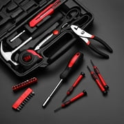 39 Piece All Purpose Household Tool Kit Small Basic Home Tool Set with Toolbox Great for Home, Garage, Office and College Dormitory Use, DIY and Crafts