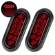 thumbnail image 4 of Camión 2 Uds 10LED Luz De Posición Lateral 6 Pulgadas Rojo Ovalado Impermeable Luz Trasera De Camión Montada En Superficie, 4 of 7
