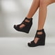 thumbnail image 5 of Nuevas sandalias de cuña Zapatos de mujer ahuecados con boca de pez de fondo grueso para mujer Wmkox8yii sa3554, 5 of 7
