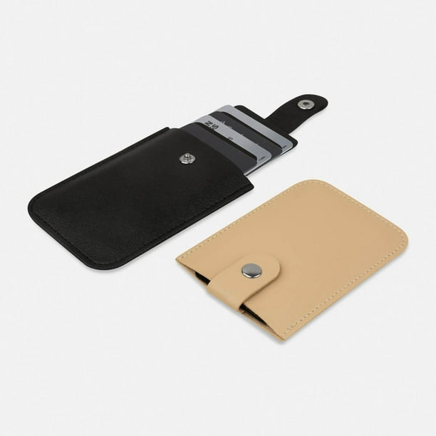 Paquete 330 piezas Tarjetero compacto con cierre seguro-JUNIUS negro 7.5 x 12