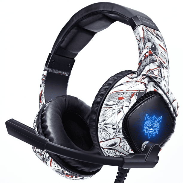 Stad bloem Super goed warm ONIKUMA K19 Gaming Headset, Gaming Headphone with Microphone and Noise  Canceling & LED Light, Memory Earmuffs for PS4, Xbox One, PC - Walmart.com