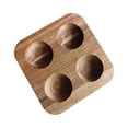 thumbnail image 1 of Huevera de madera, contenedor para huevos, organizador de huevos portátil duradero, bandeja para huevos para 4 rejilla, 1 of 9